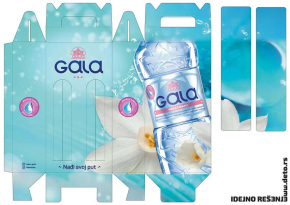 Poklon pakovanje za flašu i čašu / Aqua Gala
