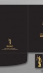Fascikla za predmete sa zlatotiskom + vizit karte / Advokatska kancelarija Šarac (crna)
