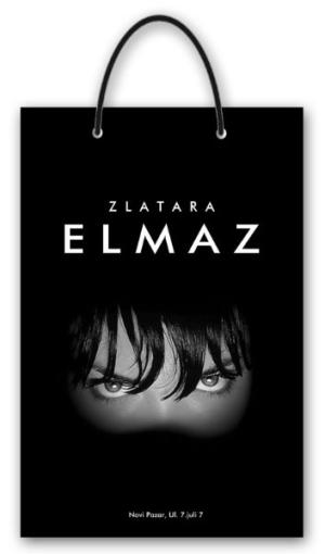 idejno rešenje za dve vrste reklamih kesa - zlatara "Elmaz", Novi Pazar
