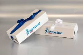 Kutija za poklone (sa mašnom) "Infostud"