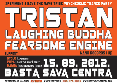 Plakat "Tristan & Laughing Budha" (Bašta Sava Centra)