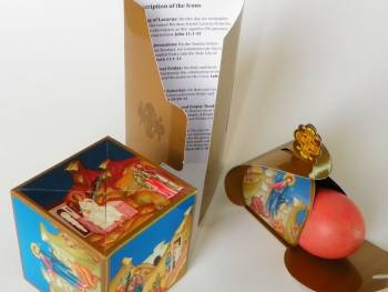 pop-up kocka, i kutijica za uskršnja jaja, za crkvenu prodavnicu iz Čikaga (SAD)