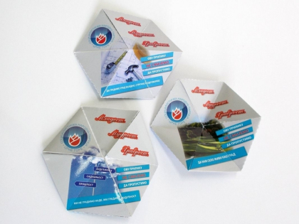 SNP flajer sa tri strane (hexa-fleksagon)