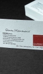 Luksuzne vizit karte na specijalnom reljefnom papiru, u ofset štampi "Enterex"