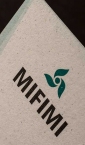 Luksuzne vizit-kartice "Mifimi" (detalj), specijalni reciklirani papir