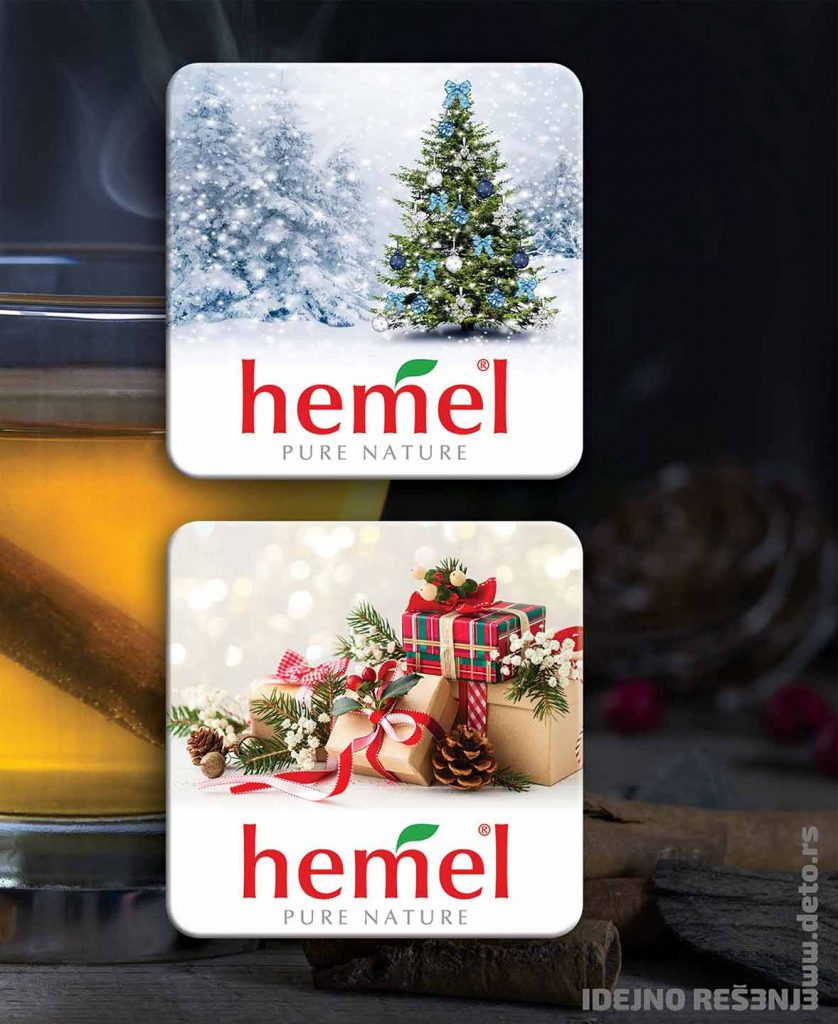 Dizajn - idejno rešenje kaširanih podmetača za čaše / Hemel