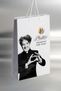 Reklamna papirna kesa, sa dvobojnom ofset štampom, model mb, mat