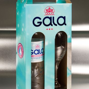 Kutija za flašu i čašu (poklon set „Aqua Gala“)