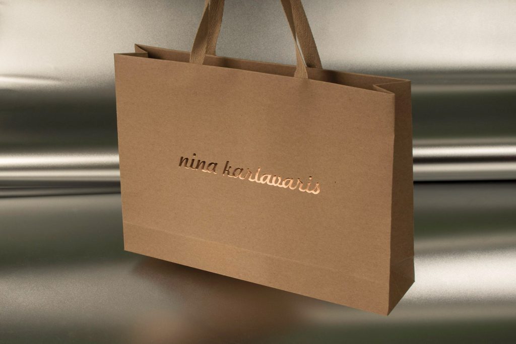 Nina Kalvaris / luksuzna kesa od 100% recikliranog papira sa folitosikom (rose gold)