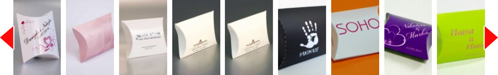 Galerija Pillow box kutije (S1) za nakit, 60 x 55 mm