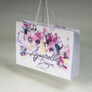 Luksuzna papirna kesa sa štampom, model SBX (položen), pun kolor