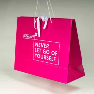 reklamne kese sa ručkama od kanapa, sa ukrasnom mašnom, ofset štamopa jedna boja mat plastifikacija
