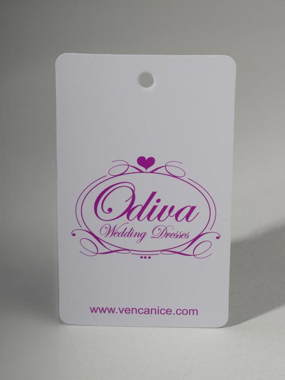 štancovana etiketa sa zaobljenim uglovima, Reljefni papir, štampa u jednoj boji obostrano