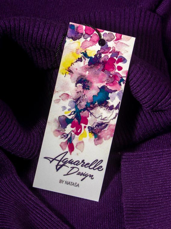 živopisna etiketa na teksturiranom akvarel papiru, digitalna štampa, pun kolor