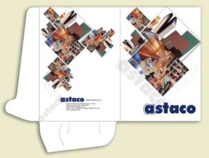 kartonski folderi sa dve klapne, ofset štampa, pun kolor, mat plastifikacija (idejno rešenje)