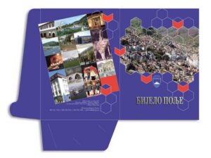 kartonski folderi sa dve klapne, ofset štampa, pun kolor, mat plastifikacija (idejno rešeje)