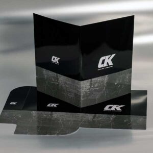 poslovne kartonske fascikle sa dve klapne, ofset štampa, dve boje, mat plastifikacija