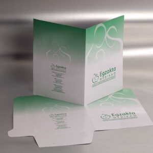 poslovne kartonske fascikle sa dve klapne, ofset štampa, dve boje, mat plastifikacija