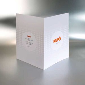 kartonski folderi sa dve klapne, ofset štampa, dve boje, mat plastifikacija