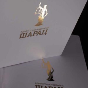 poslovni kartonski folderi sa dve klapne, mat plastifikacija, zlatotisak