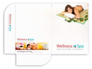 kartonski folderi sa dve klapne, pun kolor, mat plastifikacija