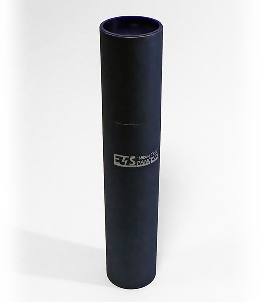 valjkaste tube, obložene reljefnim papirom u teget boji, ofset štampa srebrnom bojom