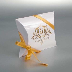 Pillow box M3, luksuszna kutija za pakovanje sa satenskom mašnom