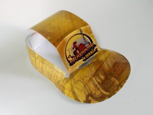 Kartonski kačketi (kape) 350 gr/m2 kunstdruk ili 270gr/m2 GC1, kolor štampa, mat plastifikacija
