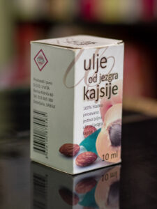 Standardne sklopive kutije za ulje, od GC1 kartona, ofset štampa u koloru