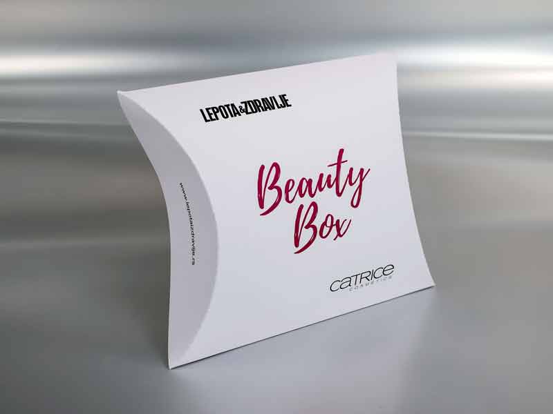 pillow box M2, reklamna kutijica za korporativne poklone, dve boje, mat palstifikacija