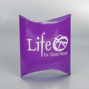 Pillow box M2, kutija za suplemente, jedna boja, sjajna plastifikacija