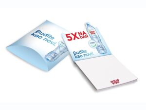 Magnetni blokovi (magneti za frižider), kaširana magnetna folija, pun kolor, sjajna plastifikacija + blok za poruke