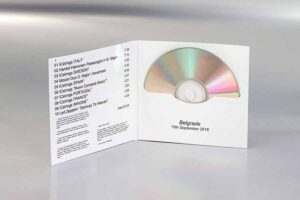 CD pakovanje na preklop za jedan disk, pun kolor, mat, 350gr/m2 kunstdruk, 350gr/m2 kunstdruk