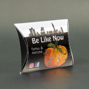 Pillow box, model S1, mala kutiija za nakit, pun kolor, sjajna plastifikacija