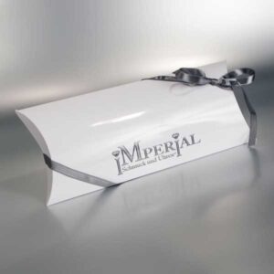 Pillow box L2, luksuszna kutija za pakovanje sa satenskom mašnom