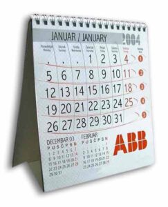 stoni kalendar, stone mape i planeri, Mesečni i nedeljni planer sa spiralnim povezom dvobojna štampa (2/2)