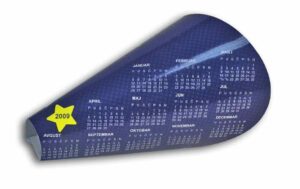 Čestitka kalendar, originalnog izgleda, "školjka"