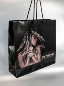 Vertikalna (XLS) luksuzna kesa sa štampom u punom koloru, kanap 5mm, sjajna plastifikacija