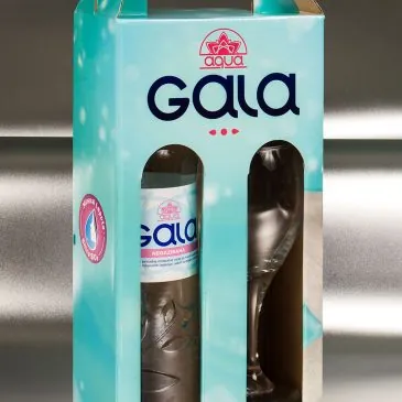 Kutija za flašu i čašu (poklon set „Aqua Gala“)