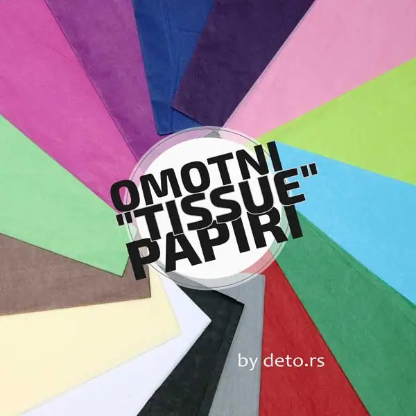Tissue omotni papiri za pakovanje u boji (svileni papir)