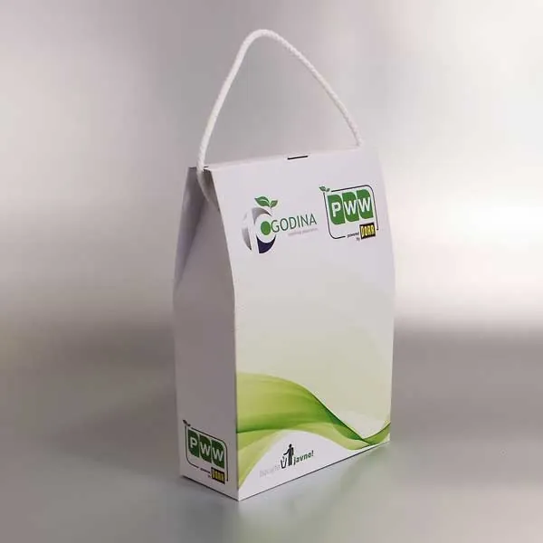 Promo kartonske kutije sa ručkom od ukrasnog kanapa