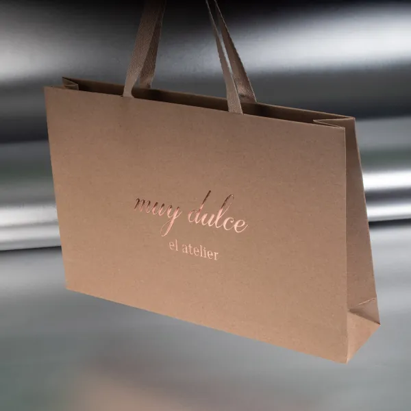 zlatotisak, rose goild, specijalni papir, ekskluzivne kese, papirne, štampane, sa kanapom, model MBX