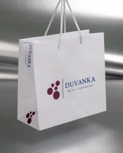 XB luksuzna reklamna kesa, ofset štampa u dve pantone boje, mat plastifikacija